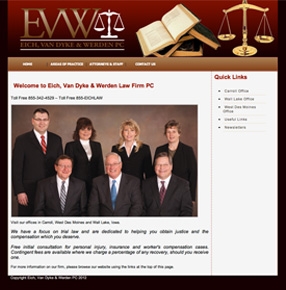 EVW Law website